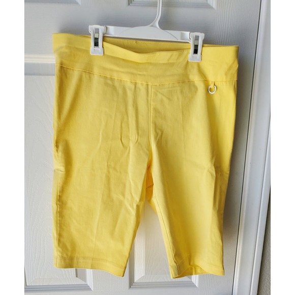 Rafaella comfort Yellow Capri Woman's Size 12 waist 32" inseam 11" rise‎ 10" - Picture 1 of 4